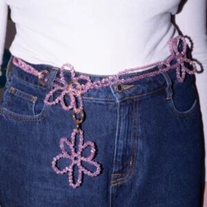 SUSAN ALEXANDRA beaded flower belt